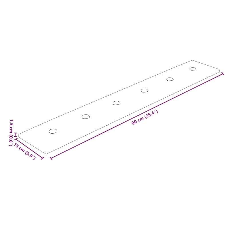 Sieninis galvūgalis 12 pcs Kreminė 90 x 15 cm Dirbtinė oda