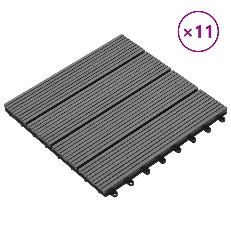 Terasinė Plytelė 11 pcs Pilka 30 x 30 cm MPK