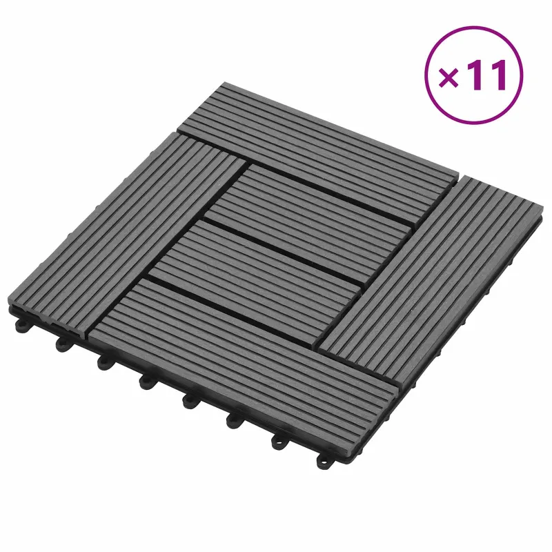 Terasinė Plytelė 11 pcs Pilka 30 x 30 cm MPK