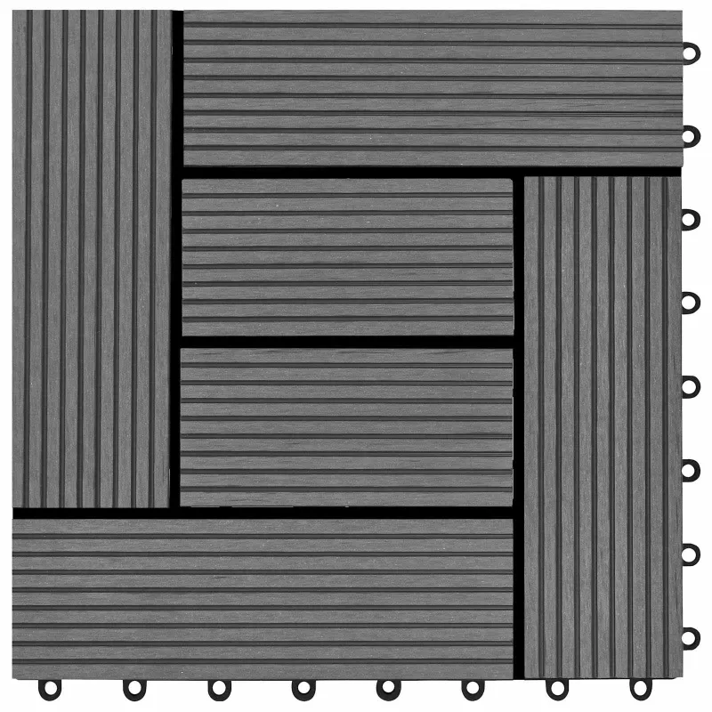 Terasinė Plytelė 11 pcs Pilka 30 x 30 cm MPK