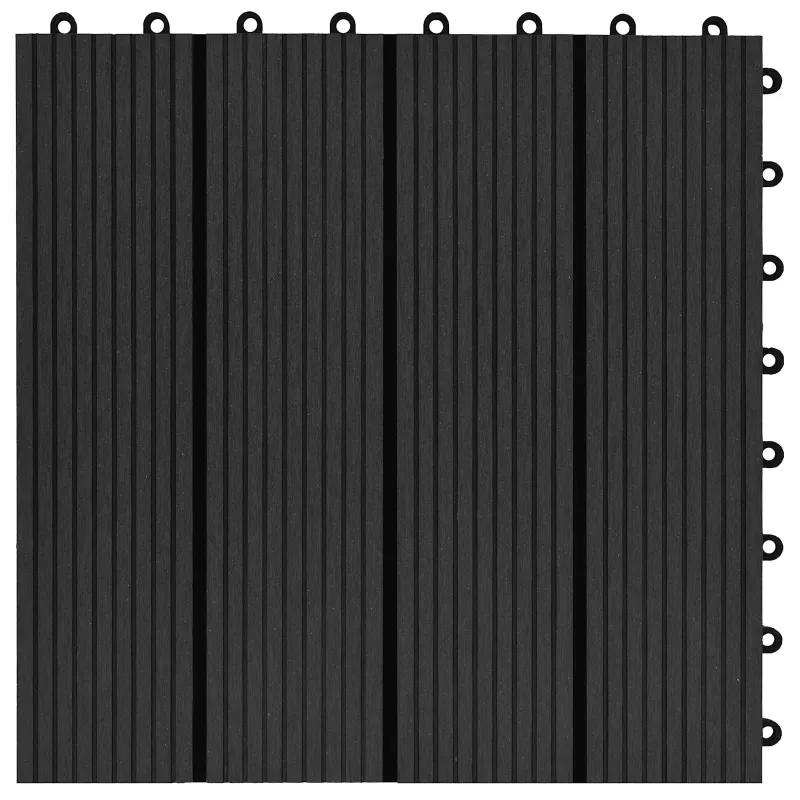 Terasinė Plytelė 11 pcs Juoda 30 x 30 cm MPK