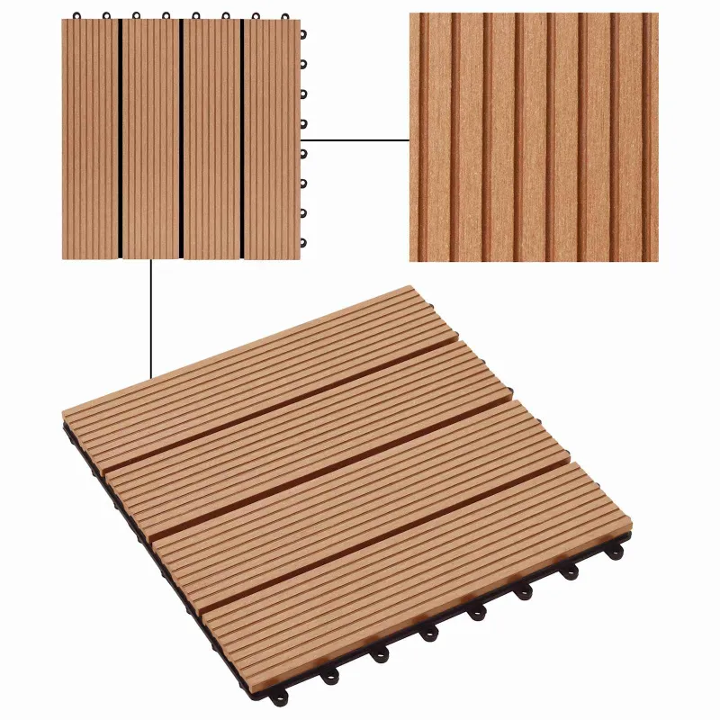 Terasinė Plytelė 11 pcs Tikmedis 30 x 30 cm MPK