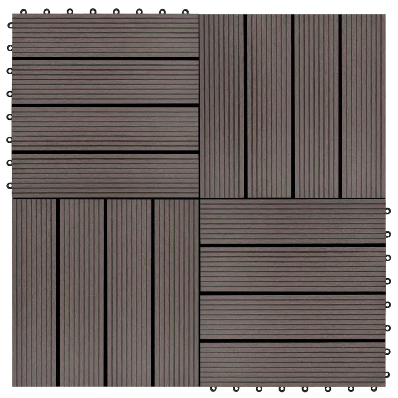 Terasinė Plytelė 11 pcs Tamsiai rudas 30 x 30 cm MPK