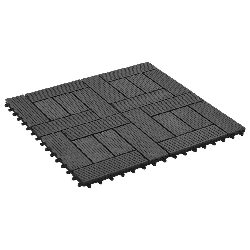 Terasinė Plytelė 11 pcs Juoda 30 x 30 cm MPK
