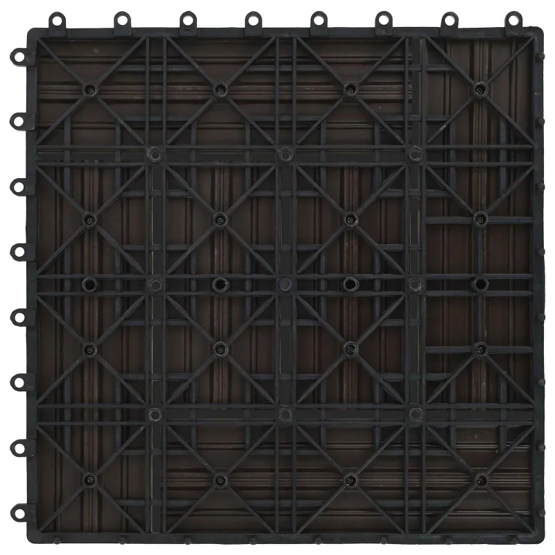 Terasinė Plytelė 11 pcs Tamsiai rudas 30 x 30 cm MPK