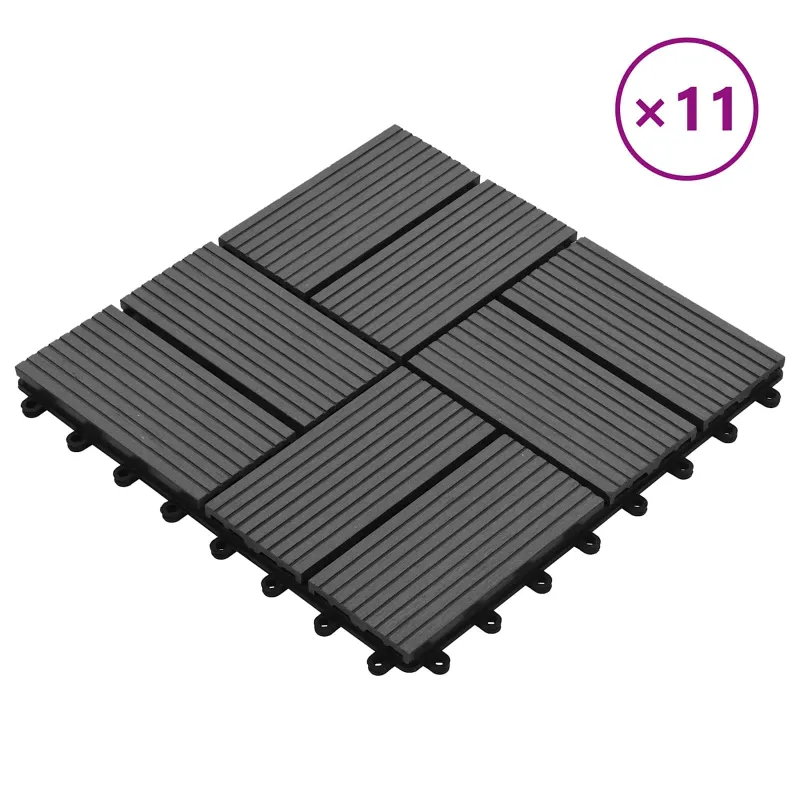 Terasinė Plytelė 11 pcs Pilka 30 x 30 cm MPK