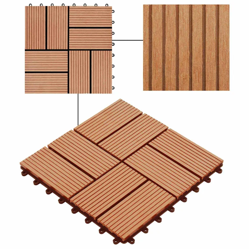 Terasinė Plytelė 11 pcs Tikmedis 30 x 30 cm MPK