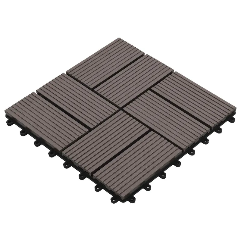 Terasinė Plytelė 11 pcs Tamsiai rudas 30 x 30 cm MPK