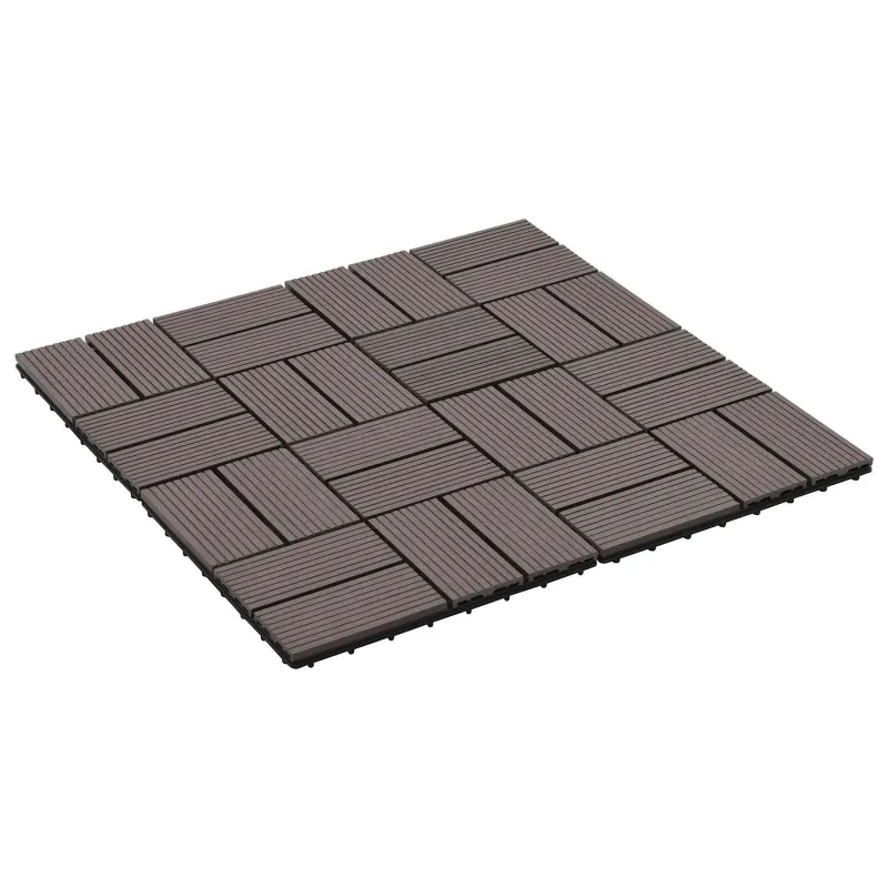 Terasinė Plytelė 11 pcs Tamsiai rudas 30 x 30 cm MPK