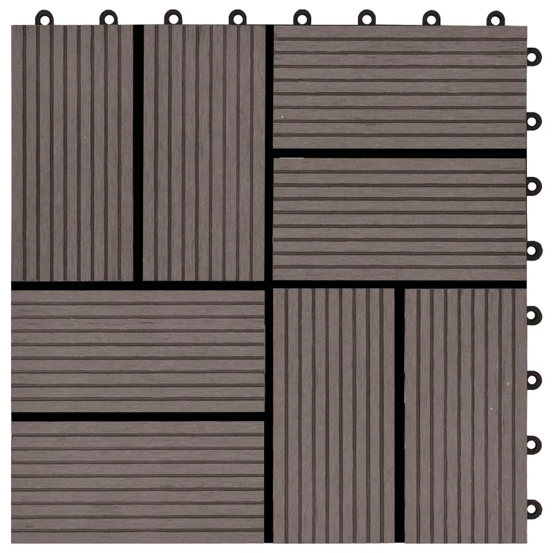 Terasinė Plytelė 11 pcs Tamsiai rudas 30 x 30 cm MPK