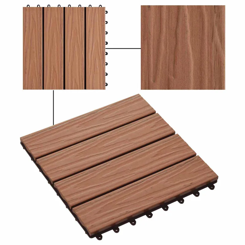 Terasinė Plytelė 11 pcs Šviesiai rudas 30 x 30 cm MPK