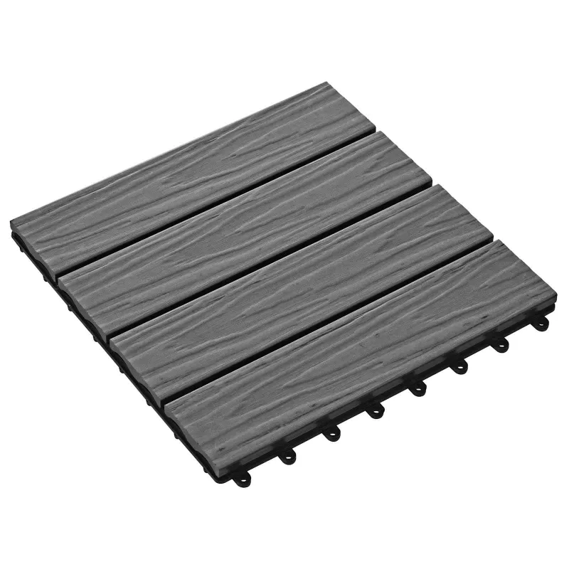 Terasinė Plytelė 3D dizainas 11 pcs Pilka 30 x 30 cm MPK