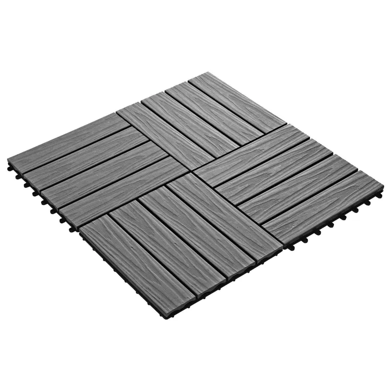 Terasinė Plytelė 3D dizainas 11 pcs Pilka 30 x 30 cm MPK