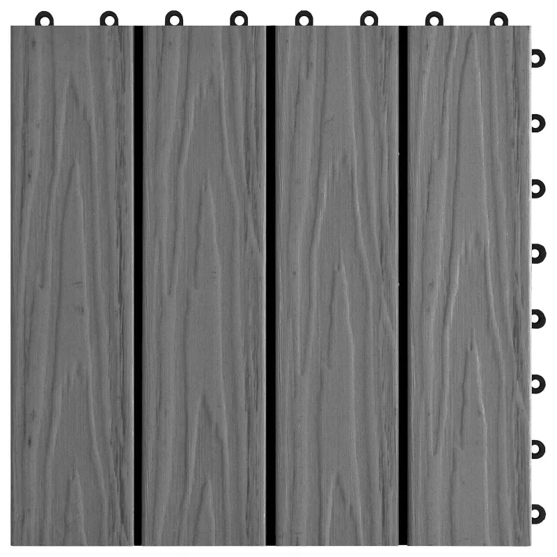 Terasinė Plytelė 3D dizainas 11 pcs Pilka 30 x 30 cm MPK