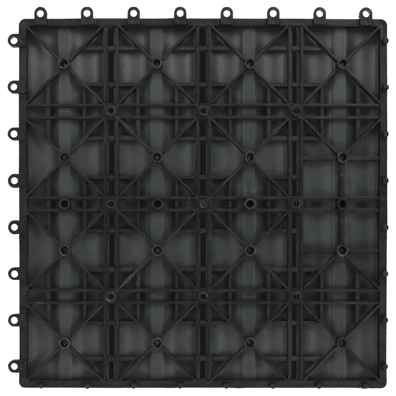 Terasinė Plytelė 3D dizainas 11 pcs Juodas 30 x 30 cm MPK