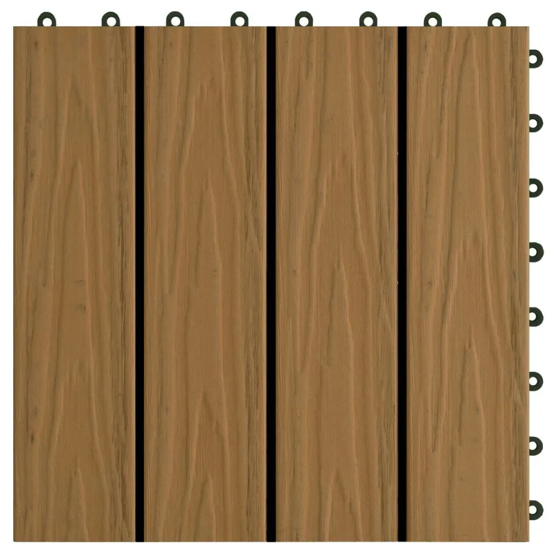 Terasinė Plytelė 3D dizainas 11 pcs Tikmedis 30 x 30 cm MPK