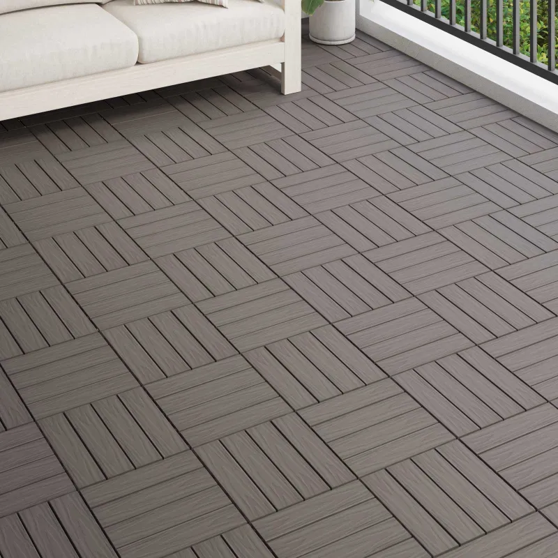 Terasinė Plytelė 11 pcs Tamsiai rudas 30 x 30 cm MPK