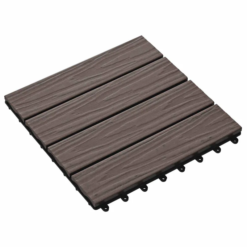 Terasinė Plytelė 11 pcs Tamsiai rudas 30 x 30 cm MPK