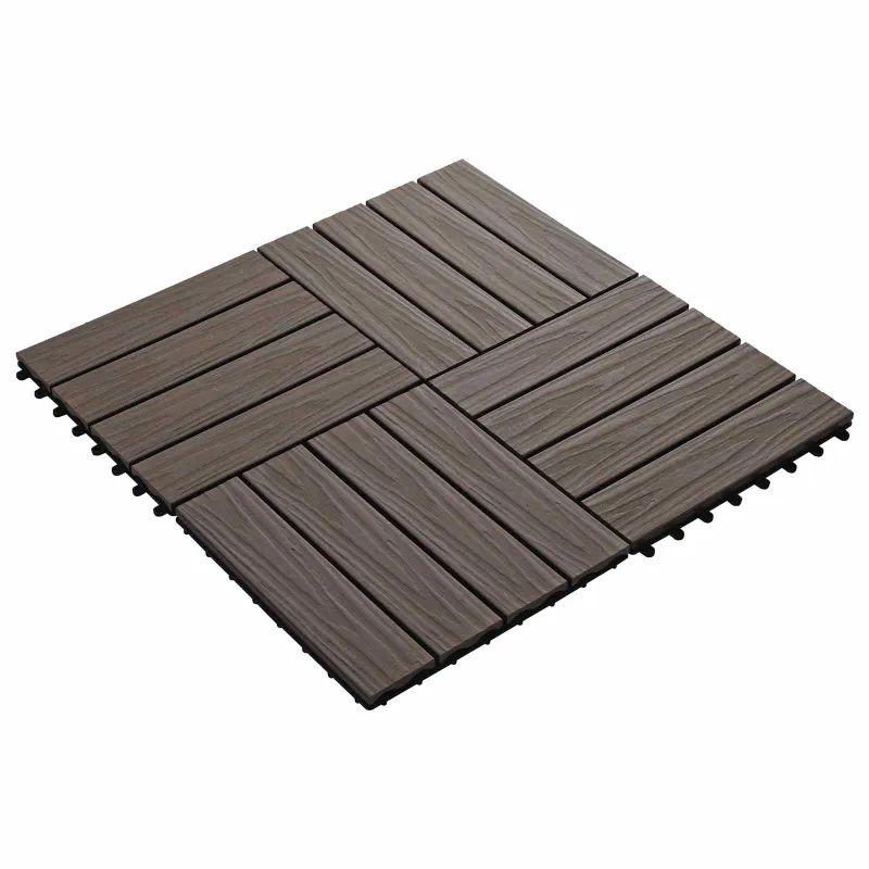 Terasinė Plytelė 11 pcs Tamsiai rudas 30 x 30 cm MPK