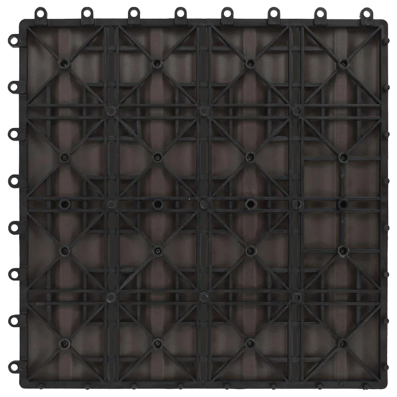 Terasinė Plytelė 11 pcs Tamsiai rudas 30 x 30 cm MPK