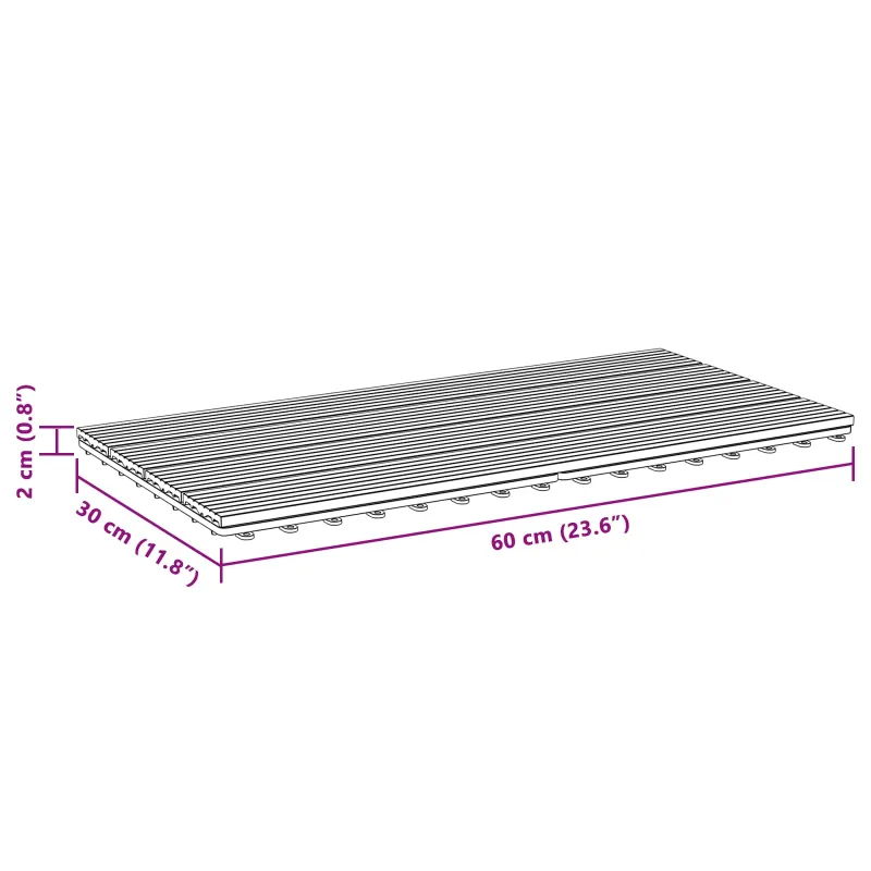 Terasinė Plytelė 6 pcs Ruda 60 x 30 cm MPK