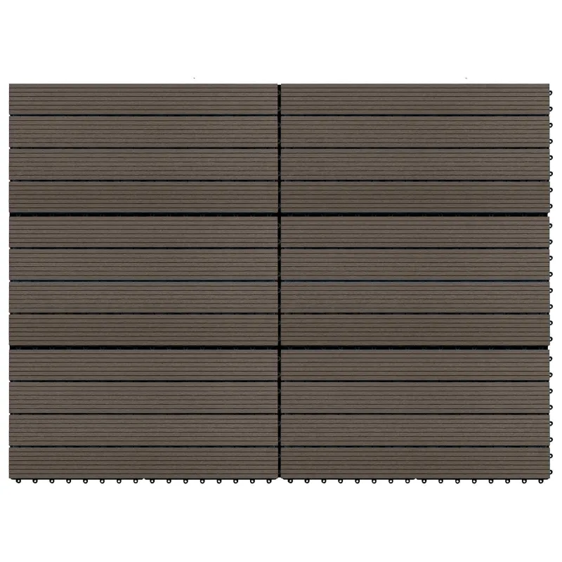 Terasinė Plytelė 6 pcs Tamsiai rudas 60 x 30 cm MPK