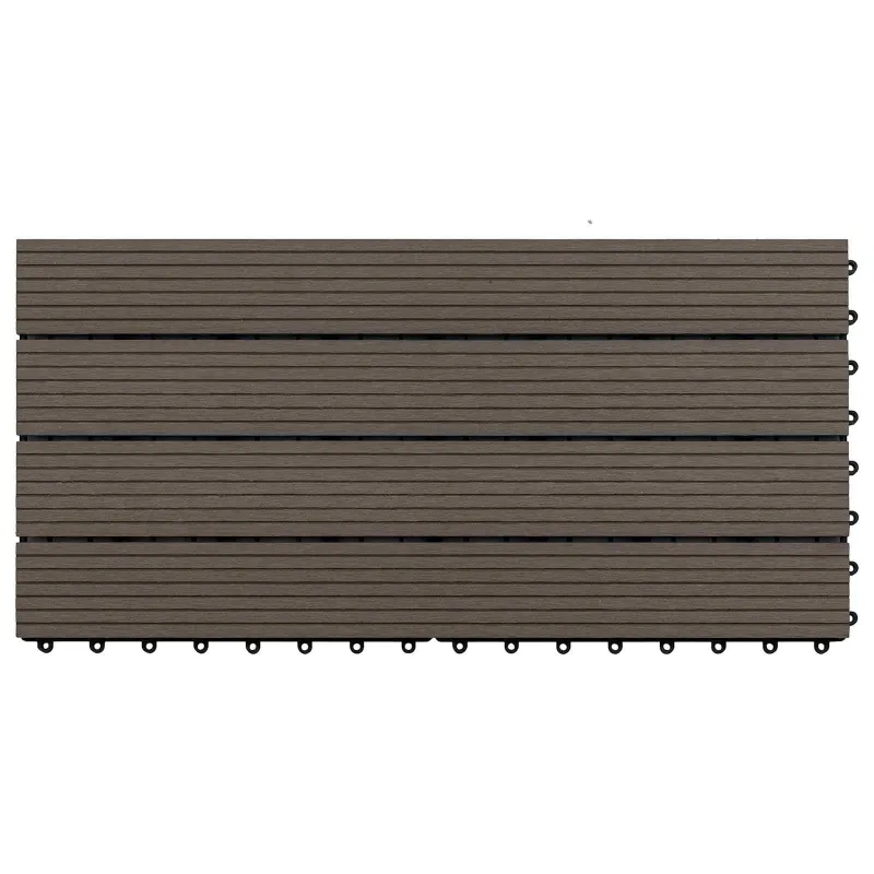 Terasinė Plytelė 6 pcs Tamsiai rudas 60 x 30 cm MPK