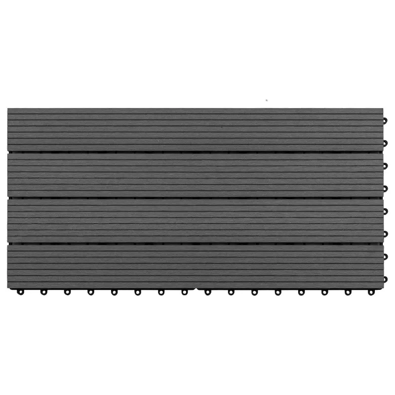 Terasinė Plytelė 6 pcs Juodas 60 x 30 cm MPK