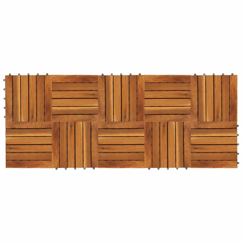 Terasinė Plytelė 10 pcs Ruda 30 x 30 cm Akacijos kietasis medis