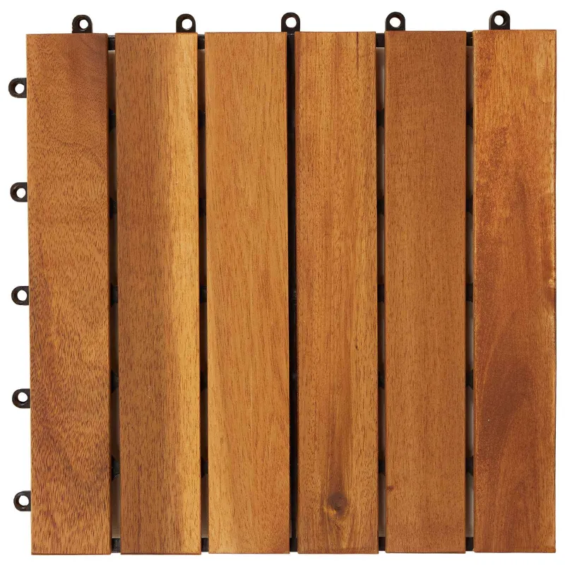 Terasinė Plytelė 10 pcs Ruda 30 x 30 cm Akacijos kietasis medis