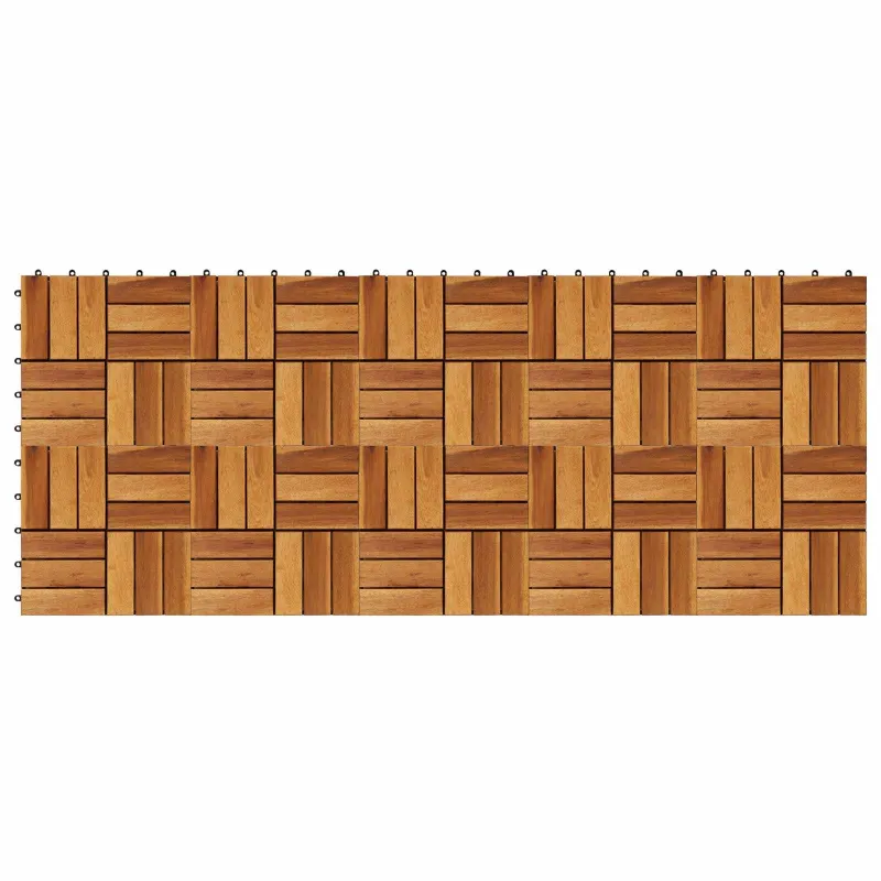 Terasinė Plytelė 10 pcs Ruda 30 x 30 cm Akacijos kietasis medis