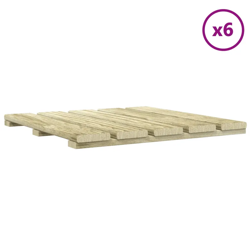 Terasinė Plytelė 6 pcs Žalia 50 x 50 cm Žalia impregnuota pušis