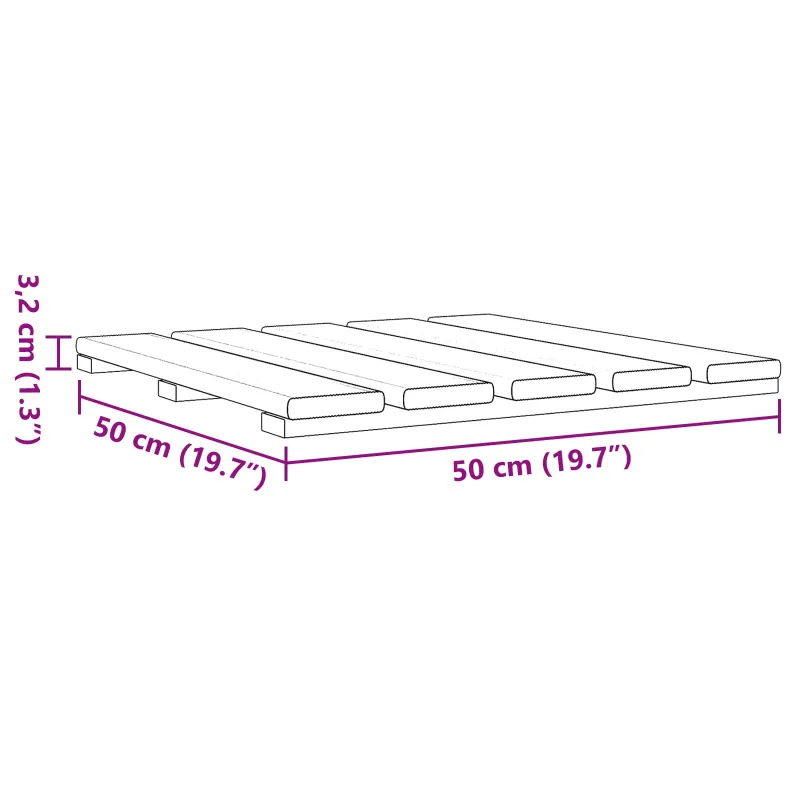 Terasinė Plytelė 6 pcs Ruda 50 x 50 cm Ruda impregnuota pušis