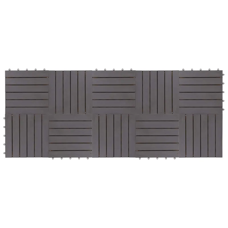 Terasinė Plytelė 10 pcs Pilka 30 x 30 cm
