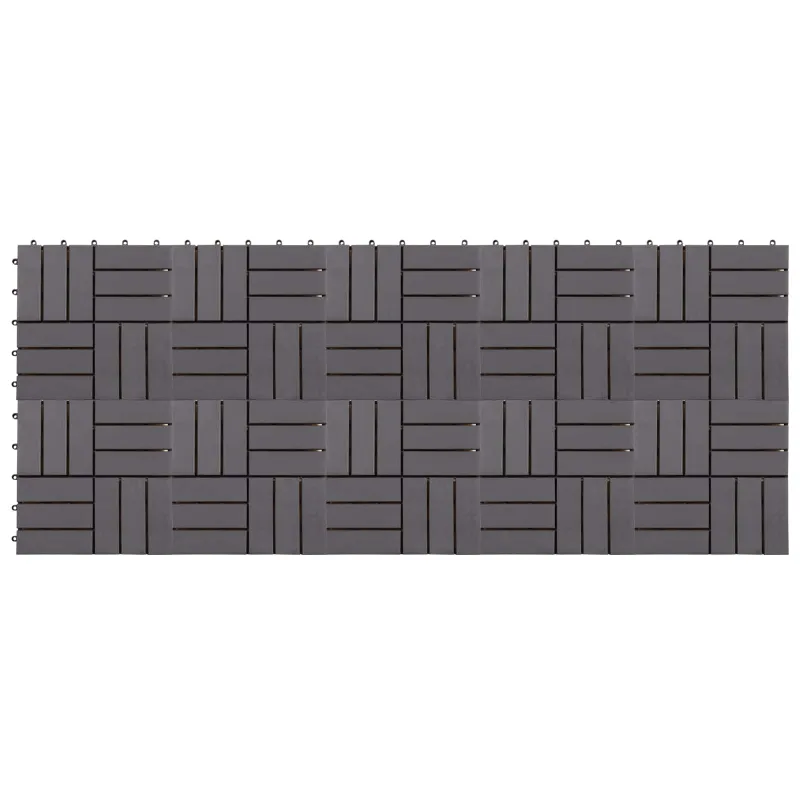 Terasinė Plytelė 10 pcs Pilka 30 x 30 cm