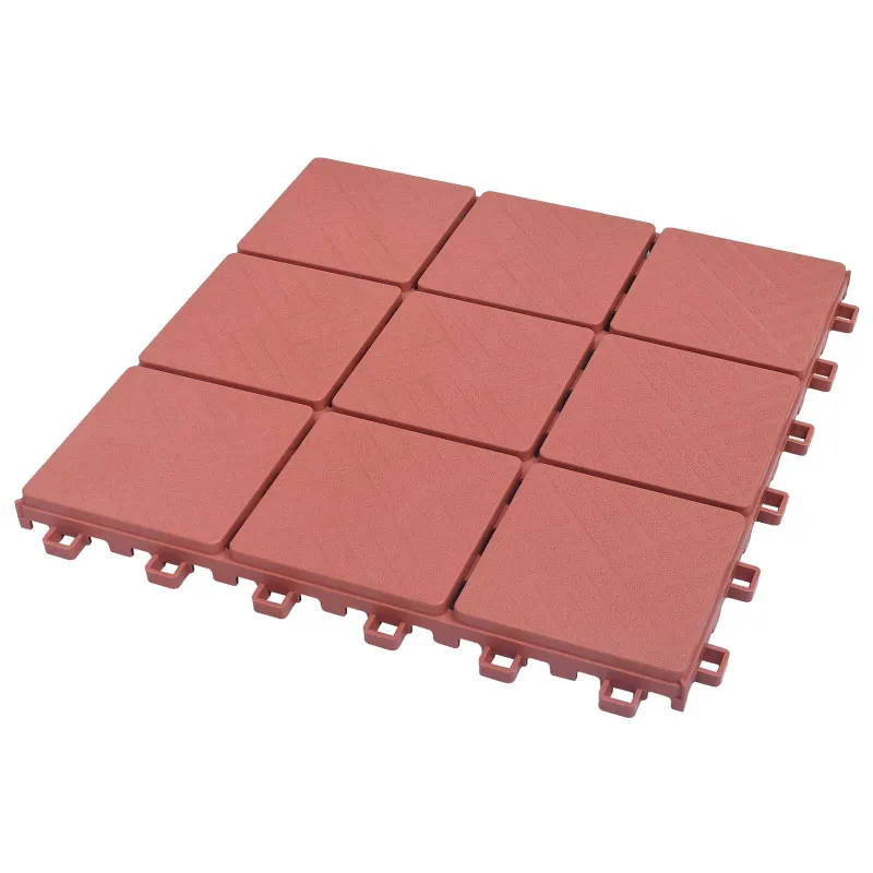 Terasinė Plytelė 10 pcs Raudona 30,5 x 30,5 x 2,2 cm