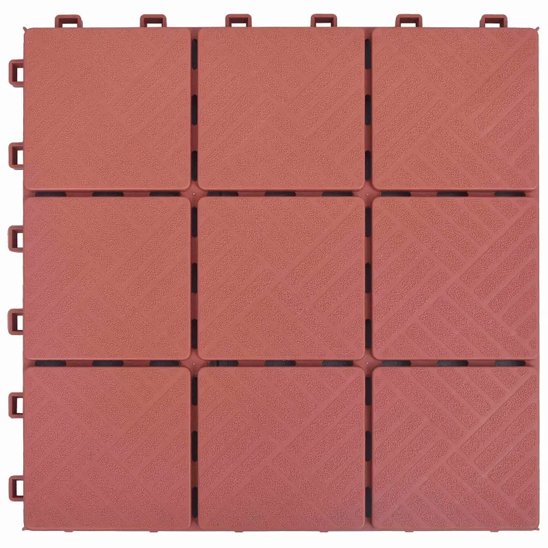 Terasinė Plytelė 10 pcs Raudona 30,5 x 30,5 x 2,2 cm