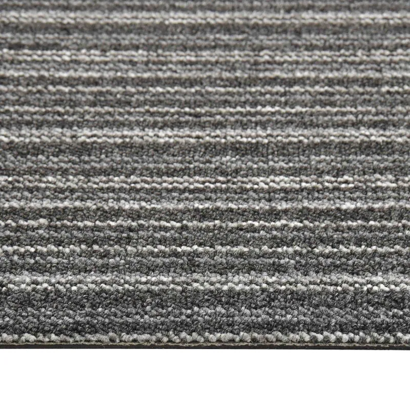 Kilimas 20 pcs Juostuota antracito spalvos 50 x 50 cm