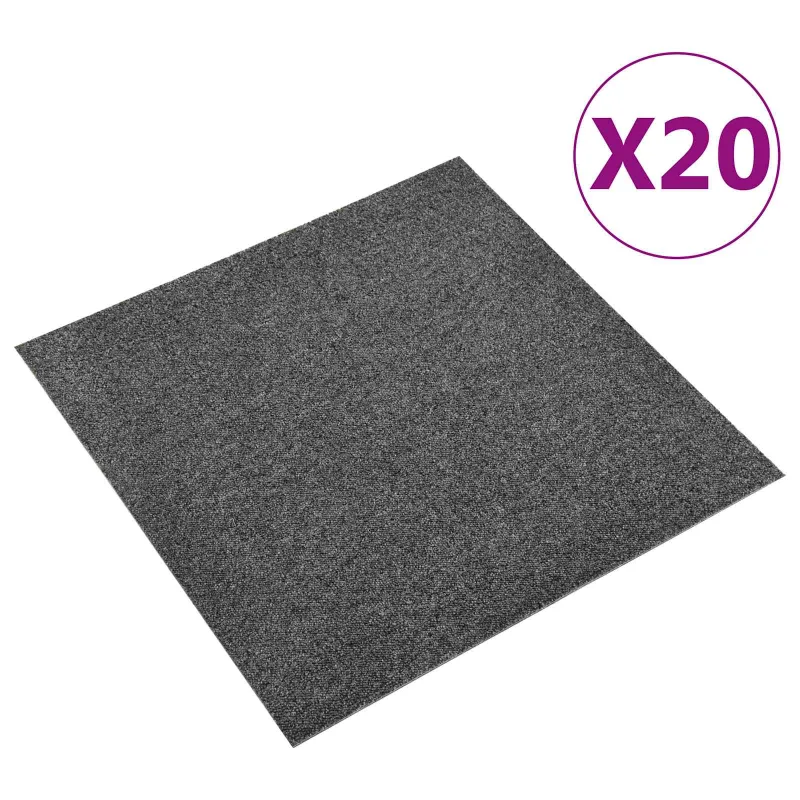 Kilimas 20 pcs Antracitas 50 x 50 cm 100% polipropileno