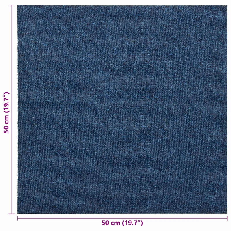 Kilimas 20 pcs Tamsiai mėlyna 50 x 50 cm 100% polipropileno