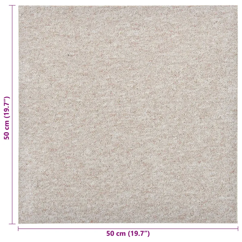 Kilimas 20 pcs Šviesiai smėlinė 50 x 50 cm 100% polipropileno
