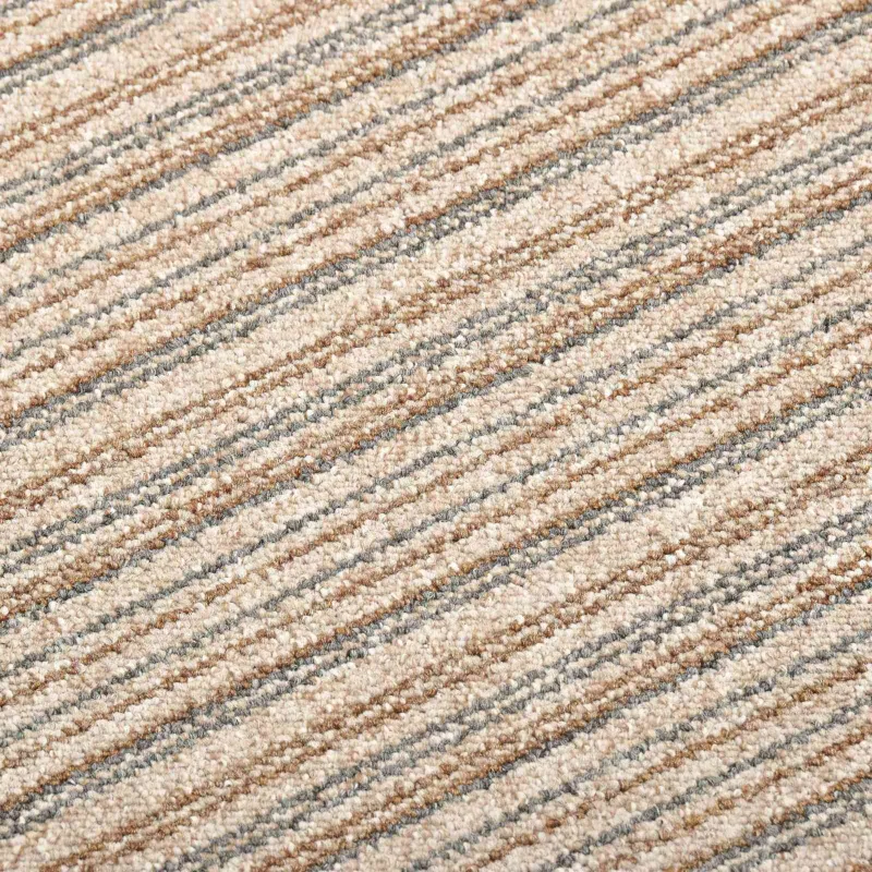 Kilimas 20 pcs Juostuota smėlio spalvos 50 x 50 cm