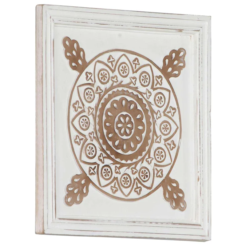 Meno dekoras 2 pcs Ruda ir balta 40 x 40 x 1,5 cm