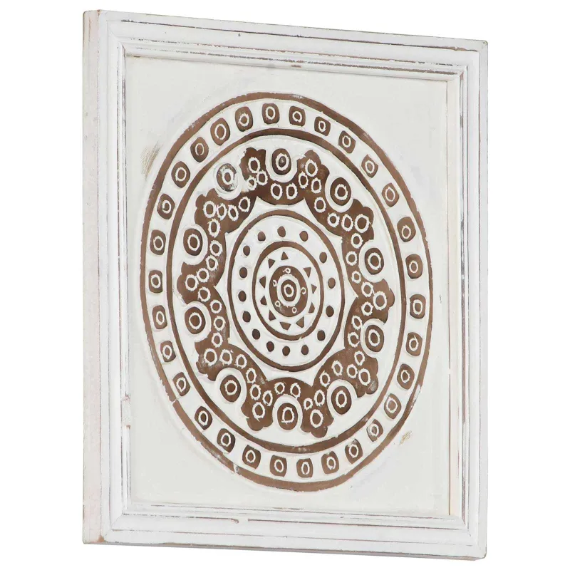 Meno dekoras 2 pcs Ruda ir balta 40 x 40 x 1,5 cm