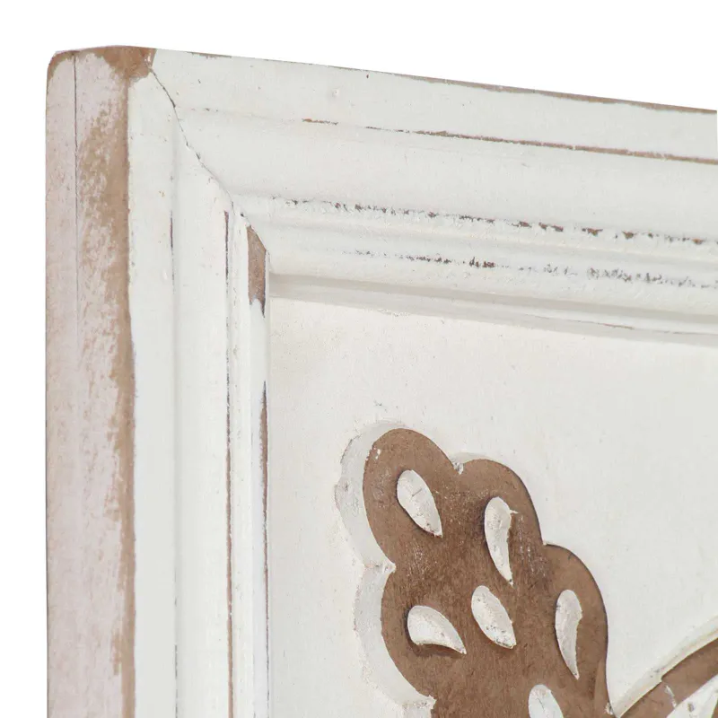 Meno dekoras 2 pcs Ruda ir balta 40 x 40 x 1,5 cm