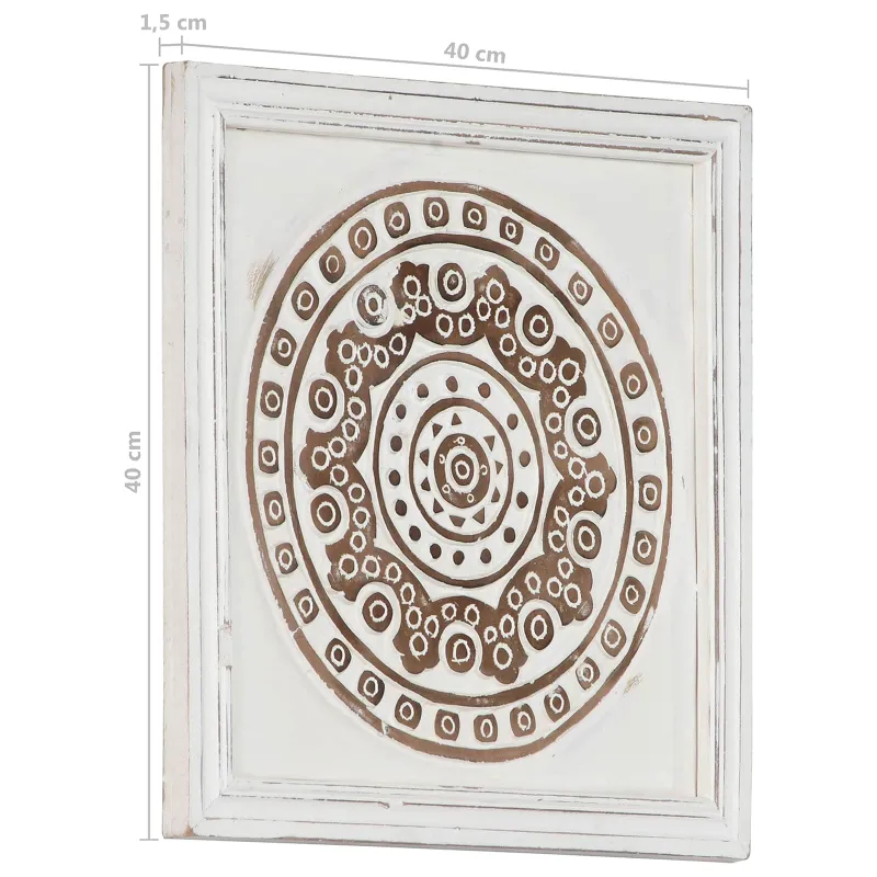 Meno dekoras 2 pcs Ruda ir balta 40 x 40 x 1,5 cm