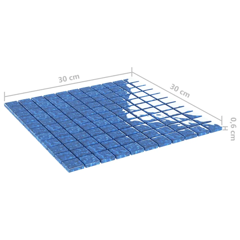 Mozaikos plytelė 11 pcs Mėlyna 50 x 50 cm Stiklas