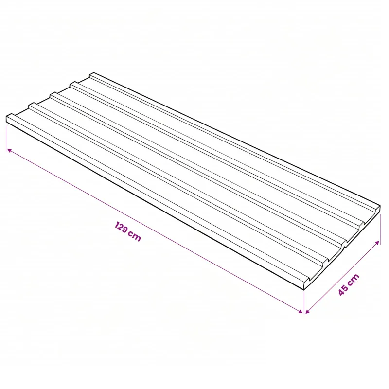 Stogo plokštė 12 pcs Pilka 129 x 45 cm Galvanizuotas plienas