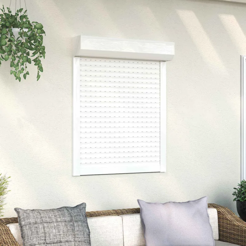 Ritinys uždangalas Baltas 80 x 100 cm Aliuminis ir poliuretanas