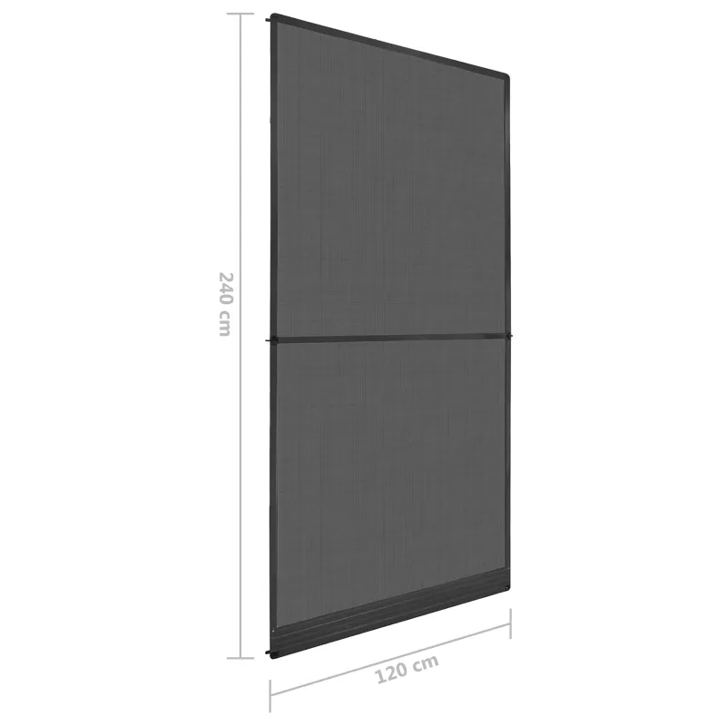 Sukamasis vabzdžių tinklas Antracito ir juoda 120 x 240 cm